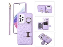 Capa Para Celular Com Suporte Horizontal Para Cartões E Argolas, Com Cordão Duplo, Compatível Com Samsung Galaxy S23+ 5g.