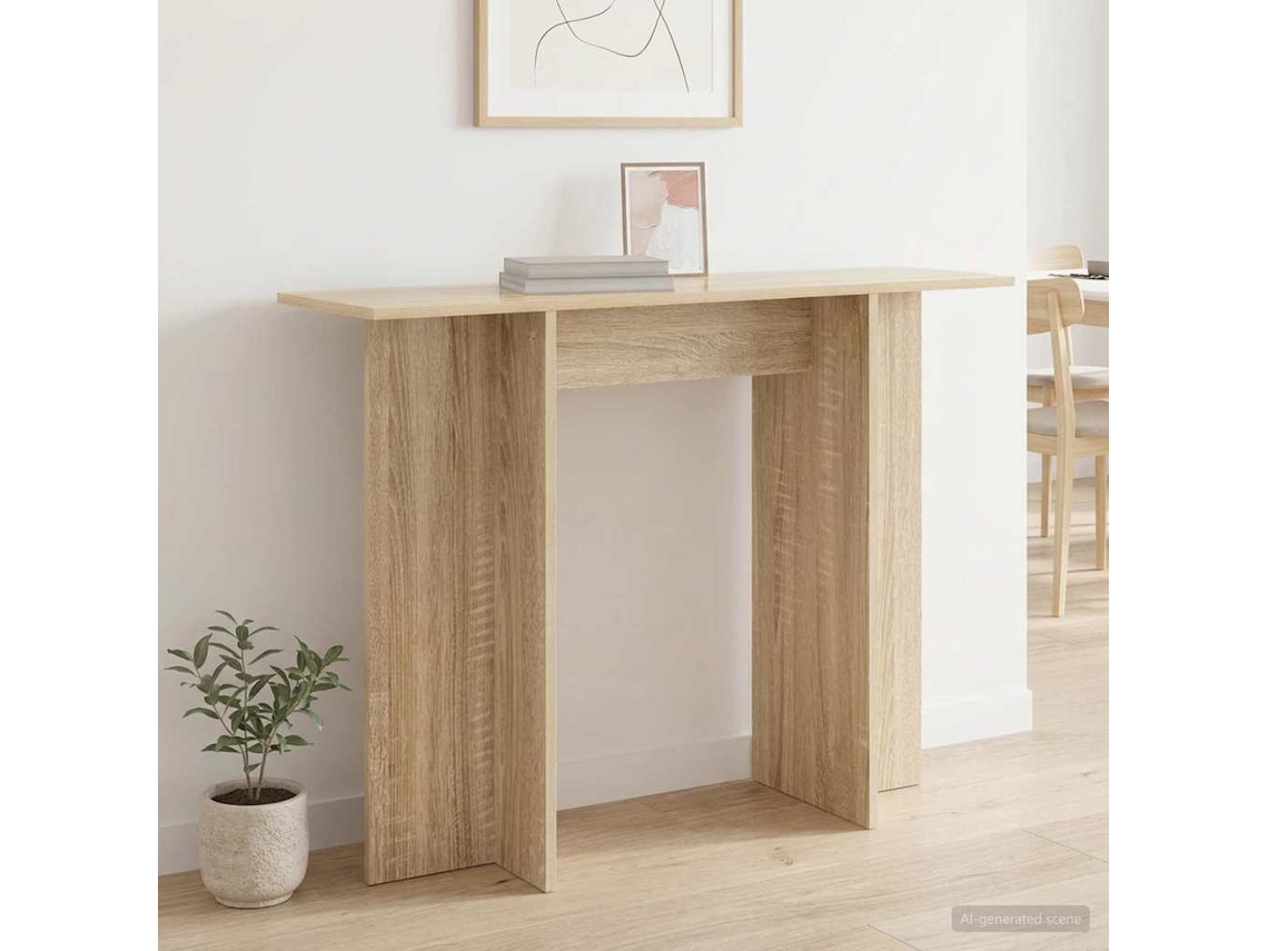 Vidaxl Aparador Carvalho Sonoma 100 X 30 X 75 Cm Derivados De Madeira