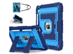 Capa Para Tablet Lurelia, Compatível Com Ipad 10ª/11ª Geração A16, Azul Marinho, Silicone, Função Sono, Proteção Antiquedas