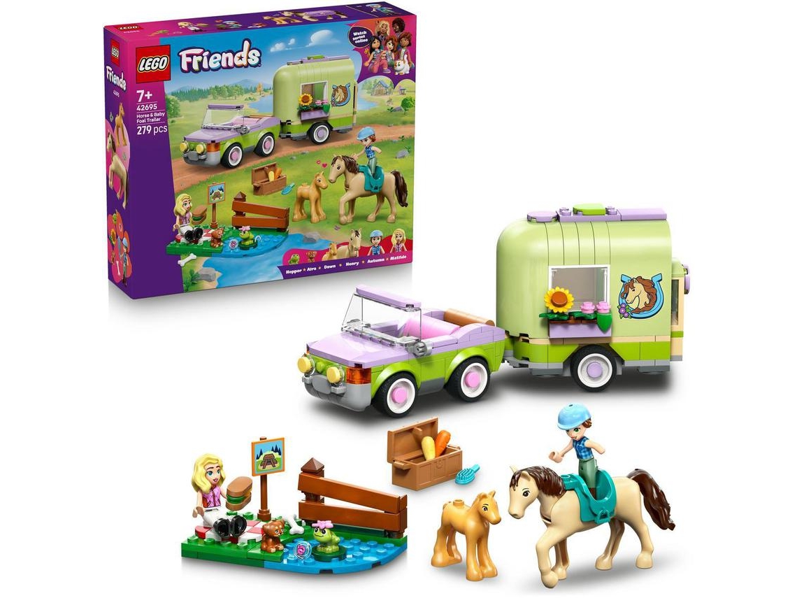 Lego® 42695 Friends Reboque Para Cavalo – Trailer Com Cavalo, Potro E Animais
