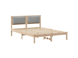 Estrutura de Cama com Cabeceira Cinzento Claro 150x200 cm MAISON EXCLUSIVE