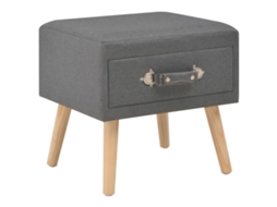 Vidaxl Mesa-de-cabeceira 40x35x40 Cm Tecido Cinzento-escuro