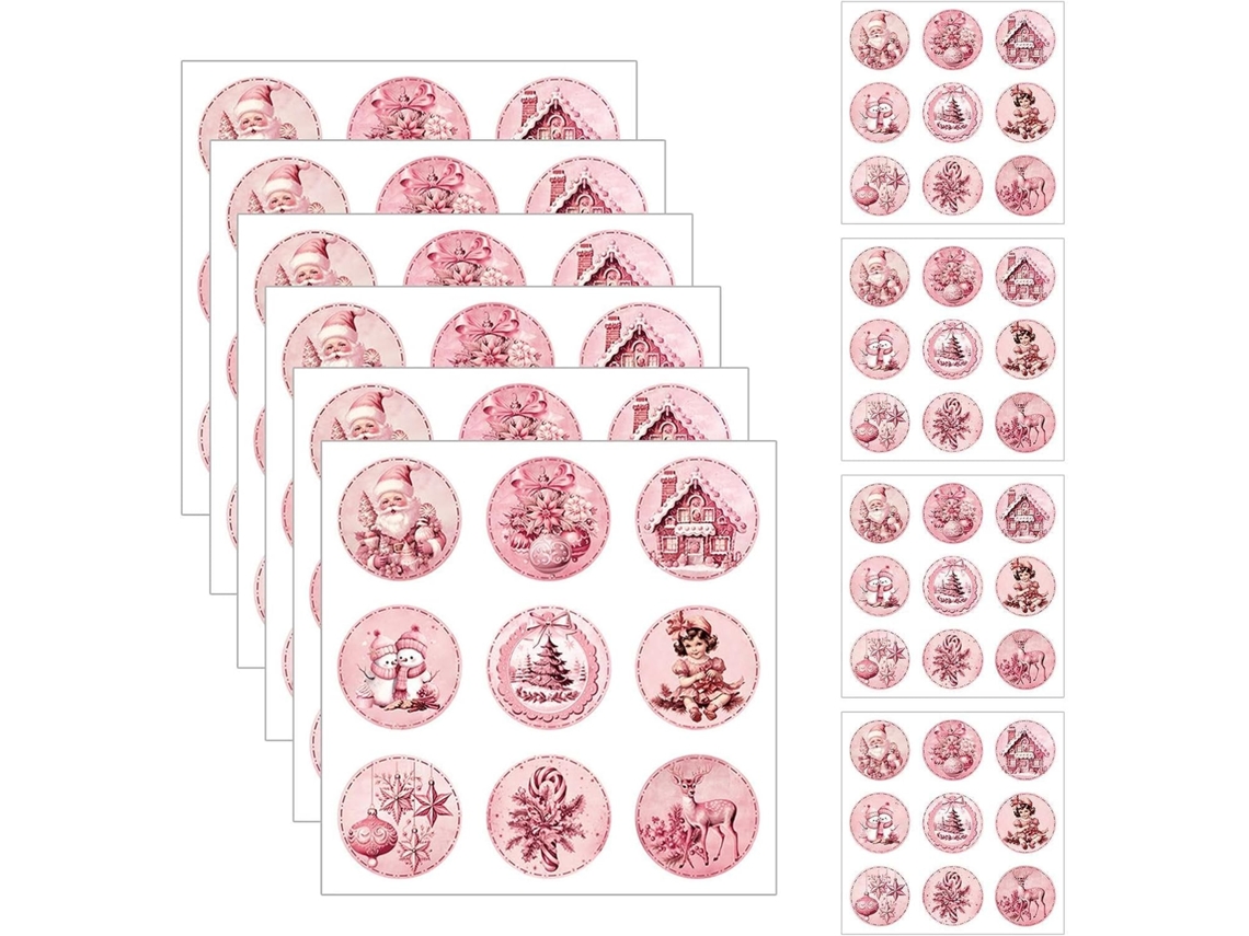 Kit De Autocolantes De Natal, Para Embalagens E Decoração De Natal