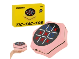 Jogo da Velha Educativo Portátil, 5 em 1, Rosa AQUAFORGE