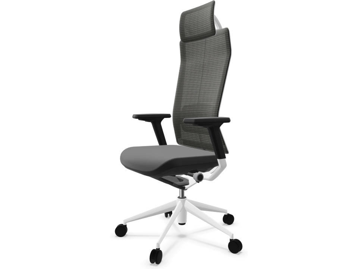 Cadeira de Escritório Ergonómica Executiva ACTIU Tnk Flex White & Black (67,5x67,5x110,5 - 127,5cm)
