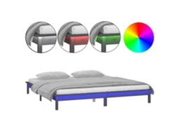 Bed Frame, Bed Frames Vidaxl Cinzeto Madeira (140 X 190 Cm)