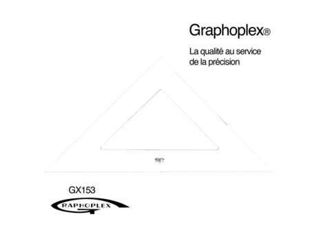 Quadrado 45° 3 arestas retas 70 cm - Graphoplex cor