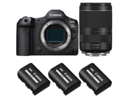 Eos R5 Mark Ii + Rf 24 240mm F/4 6.3 Is Usm + 3 Canon Lp e6p + Ebook “20 Dicas para Fotos Que Impressionam” CANON
