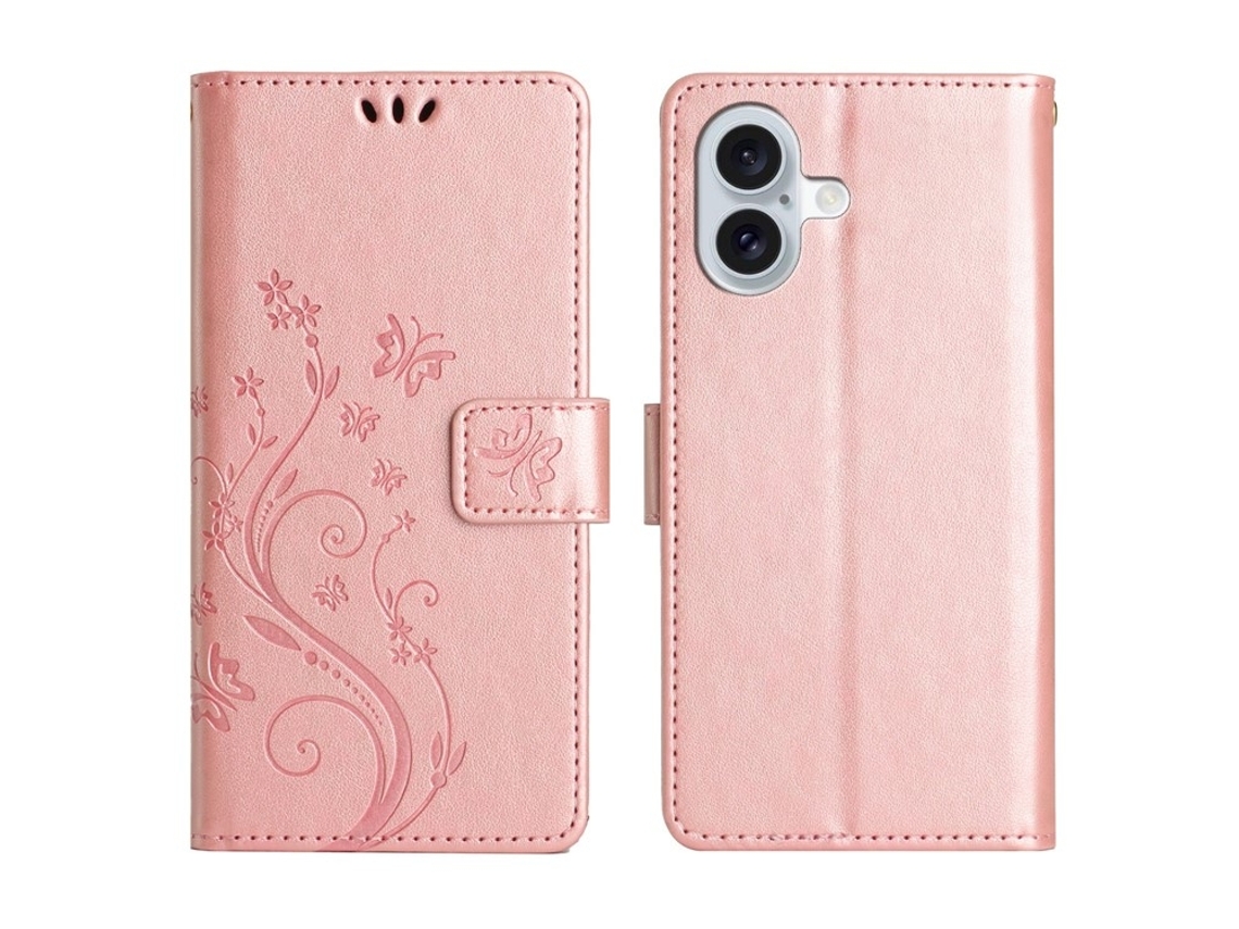 Capa Para Iphone 17 Com Estampa Floral Em Tom Rosé.