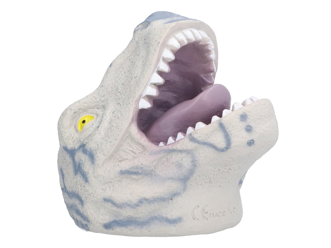 Ats munieco de Mão de Dinossauro Tyrannosaurus Realista Macio para Crianças Brinquedo de Roleplay Halloween Cinza