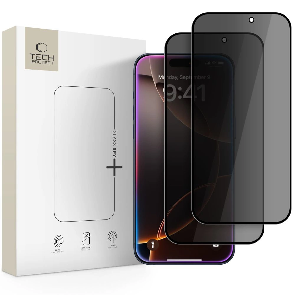 TECH PROTECT Vidro Privatizante Glass Spy+ Pacote Com 2 Para Iphone 16 Pro Max 17