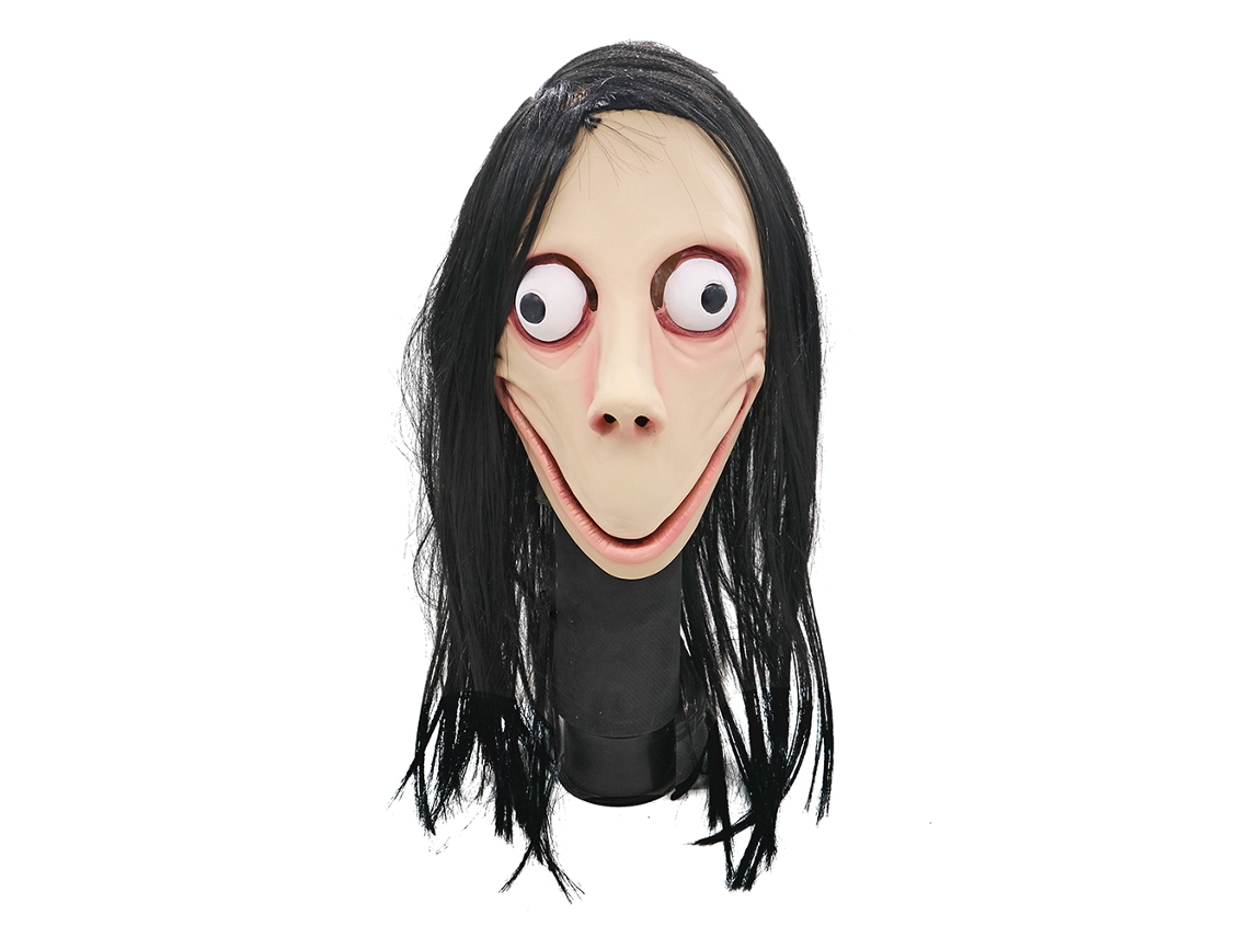 Máscara Decoração Cabelo Longo Fantasia Halloween