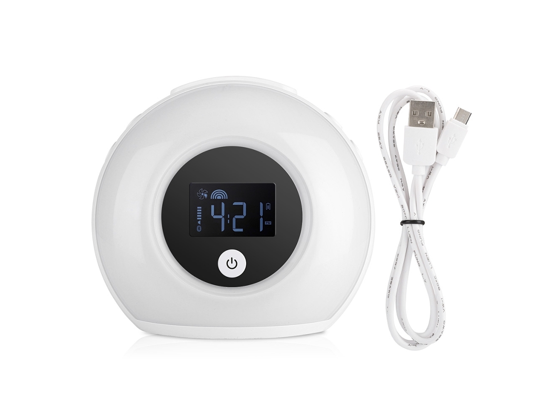 Lâmpada De Respiração Colorida Com Alarme, Alto-falante Bluetooth E Luz De Mesa Para Crianças No Quarto