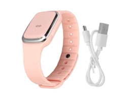 Pulseira relógio Repelente de Ultrassom Usb Recarregável com Display de Hora Led Modos 3 Ambientes Versáteis