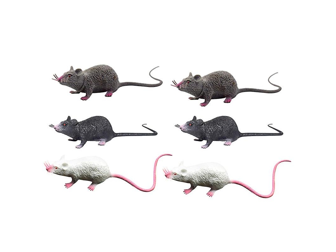 6pcs Ratos Artificiais De Halloween Para Decorações De Halloween Allinless