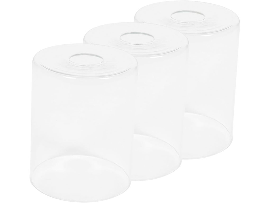 Conjunto de 3 Cúpulas de Vidro Transparente para Luminárias de Teto, Elegantes e Duráveis. SFUSHOS