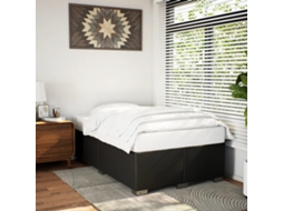 Estrutura De Cama 120x200 Cm Couro Artificial Preto