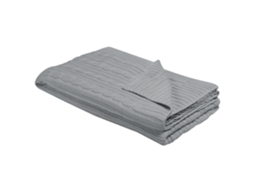 Manta Decorativa Beliani Anamur De Algodón Gris 110x180x1