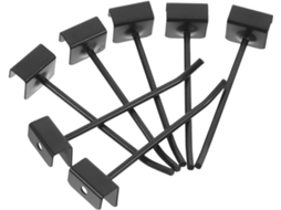 Conjunto De 48 Ganchos Metal Preto Para Painéis - Resistentes Acessóri