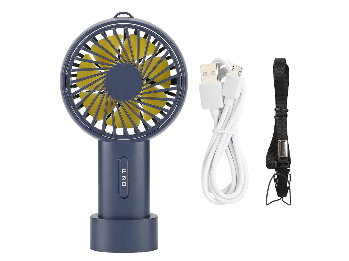 Ventilador portátil (ajuste de 15° e três níveis de vento)