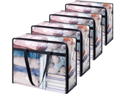 Conjunto De 4 Sacos Transparentes Para Guardar Roupas, 60l, 60x42x24cm