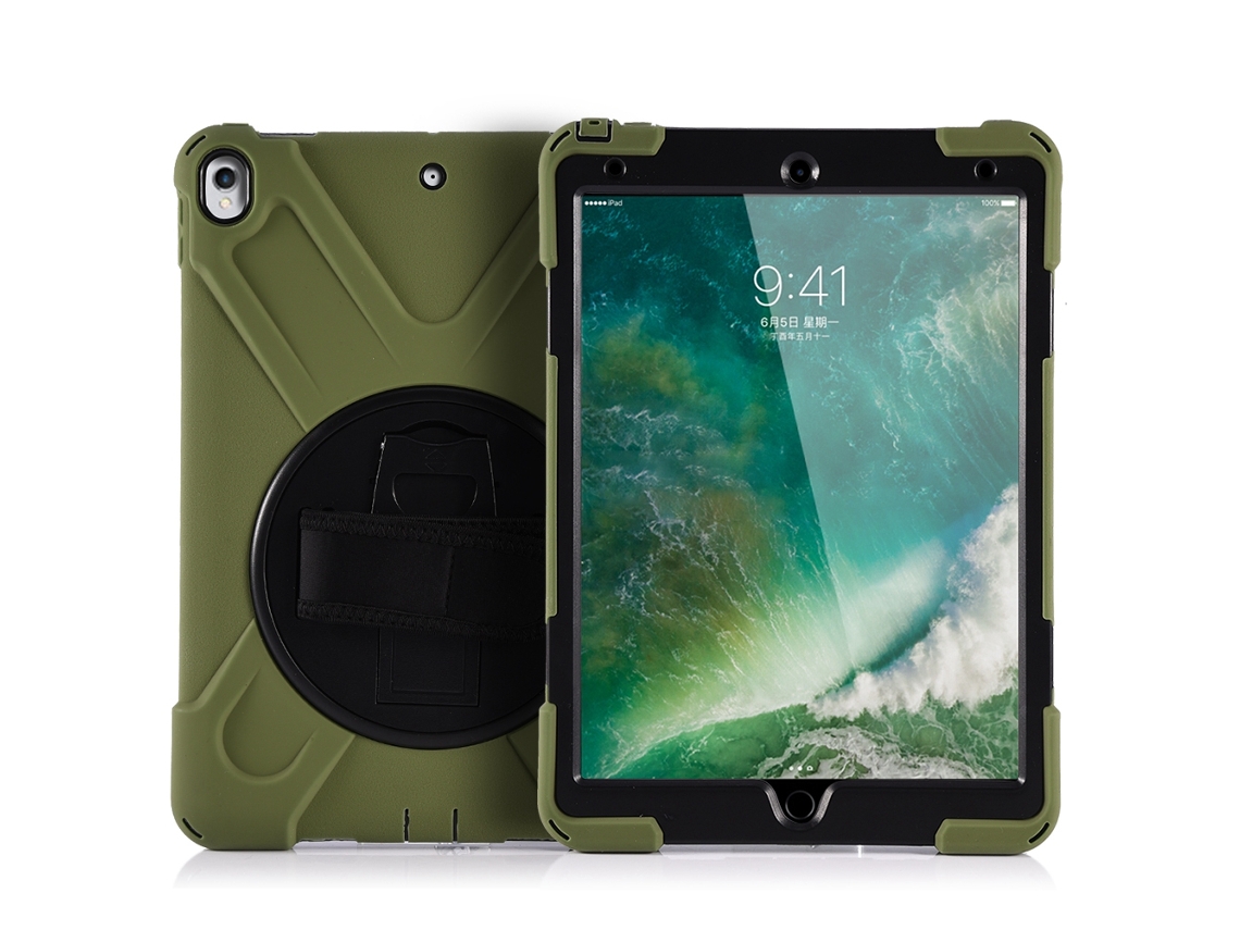 Capa Para Ipad Pro 10.5 Antichoque Com Suporte Verde Militar