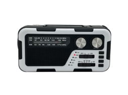 Rádio Solar, Lanterna de Emergência com Gerador de Energia Manual, Branca AQUAFORGE