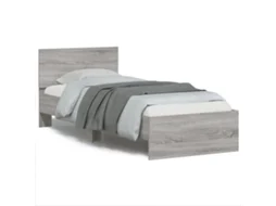 Estrutura de Cama com Cabeceira Derivados Madeira Cinza Sonoma MAISON EXCLUSIVE