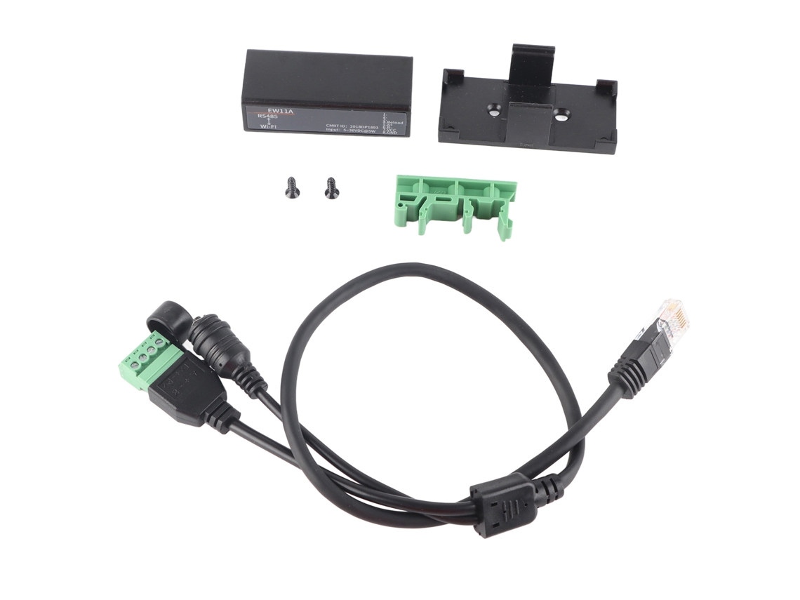 Módulo de comunicação sem fio servidor serial RS485 para Wi-Fi com antena integrada, interface RJ45 HF7221