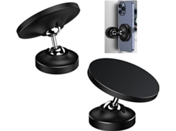 Suporte Magnético Duplo Dobrável Para Celular Ing, Com Rotação De 360°, Ímãs Fortes Para Todos Os Celulares, Pode Ser Usado Na Academia E No Carro (pr