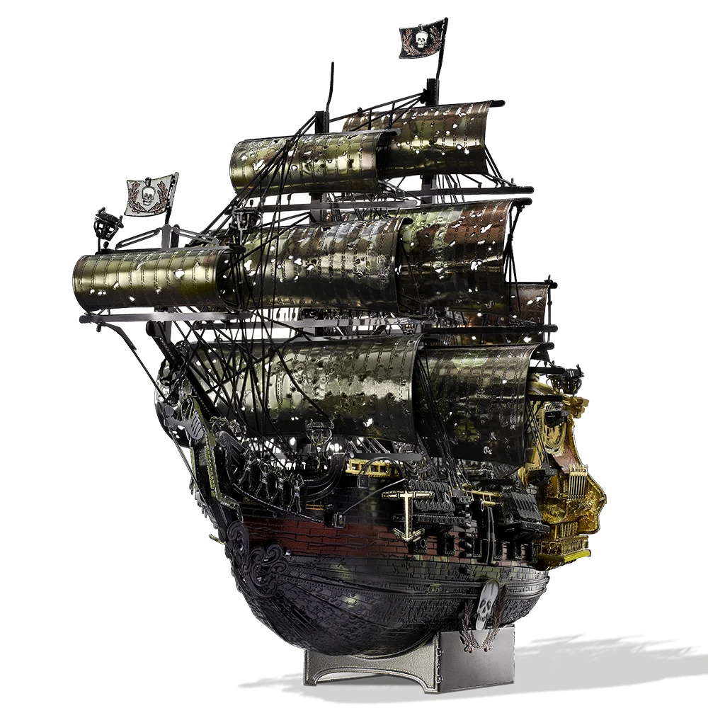 Quebra-cabeça 3d De Metal Com Blocos De Montar De Navio Pirata - Brinquedo De Navio Faça Você Mesmo