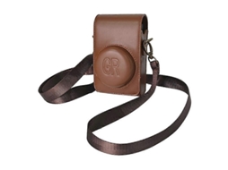 Capa De Couro Pu Para Câmera Com Alça Para Ricoh Gr/grii/griii E Casio Zr1200/zr1500/zr2000/zr3500/zr3600/zr3700/zr5500 Café