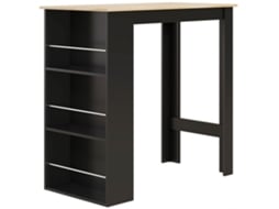 Mesa De 57x106 Cm Em Madeira Ideal Para Para Cozinha Cor Preto Para Decoração E Funcionalidade Com Design Moderno E Prático Durável E Resistente