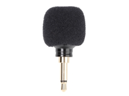 Mini Microfone Portátil Preto sem Fio de 3,5 mm para Gravação em Celular (Conector Mono)