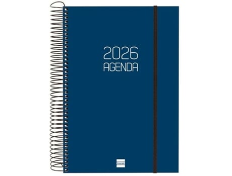 Agenda Finocam Opaque Azul 16,5 X 24,2 Cm 2026