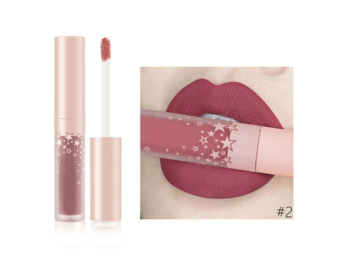 Brillo De Labios Matte Nude De Larga Duración Ligero Hidratante Seguro Pigmentado Crema Labial 9703-2
