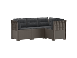 Maison Exclusive - Sofá De Jardim Para 4 Pessoas Com Almofadas Visual Rattan Pp