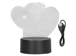 Lâmpada 3d Love Laxiscreed Com Cores Ajustáveis E Controlo Touch Para Ambientes Românticos