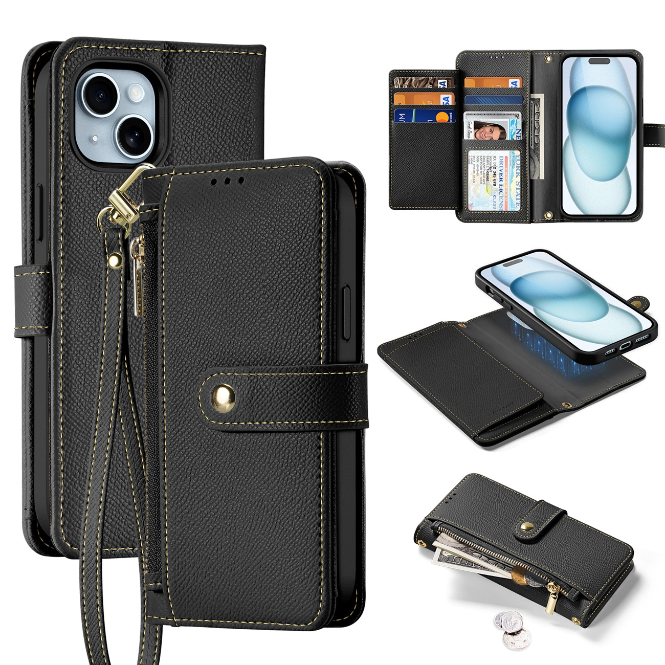 Capa Dux Ducis Lava Para Iphone 15 Capa Protetora Com Capa De Couro