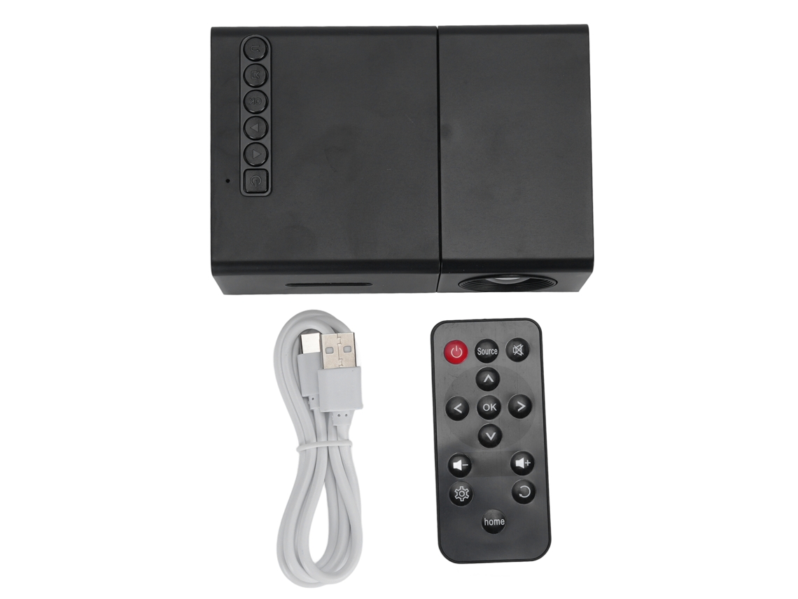 Projetor Portátil Led 1080p Hd para Home Theater e Outdoor Compatível com Celular e Laptop Preto | S/MARCA