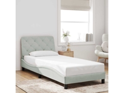 Vidaxl Estrutura De Cama Sem Colchão 80x200 Cm Veludo Cinzento-claro