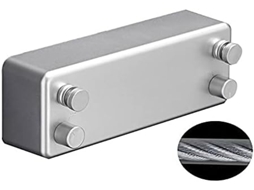 Varal Retrátil Lurelia, 2 X 4, Para Interior E Exterior, De Parede, De Aço Inoxidável, De Alumínio, Prateado, 2 M Ref. L1386