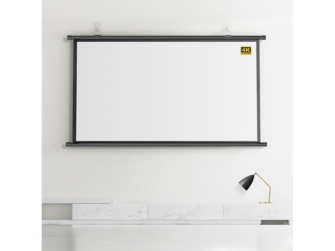 Tela de Projeção 40" 4:3 Portátil, para Uso Doméstico e Externo