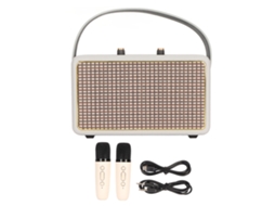 Máquina Karaokê LAXISCREED 2 Mics Sem Fio Bluetooth Usb Fm