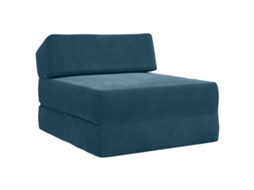 Sofá Cama Dobrável Azul 60 X 70 X 41 Cm Tecido SYFAX