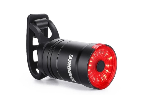 Luz traseira LED recarregável USB para bicicleta inteligente - LIXADA - Sensor de freio de bicicleta - Preto LIXADA