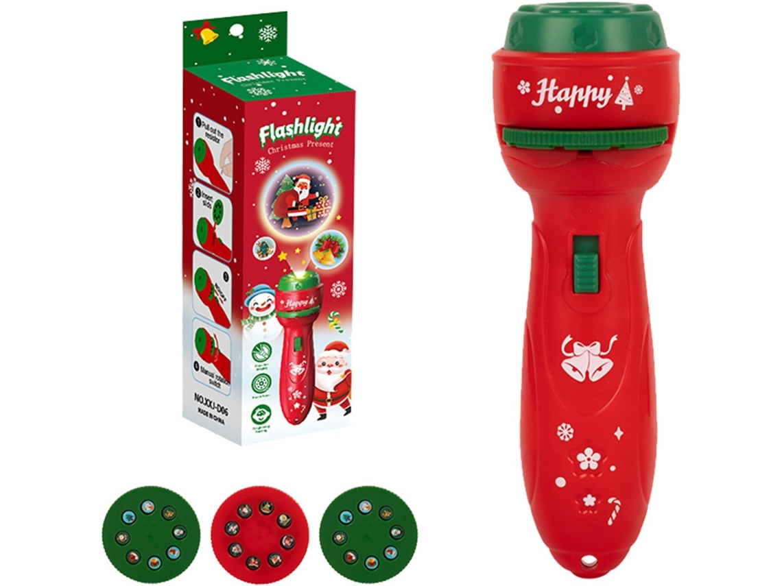 Lanterna De Natal, Lanterna Com Projeção De Imagens Natalinas, Educativa, Portátil E Decorativa Para Escolas Festas