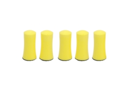 Kit com 5 peças de bloco de polimento manual Lixa com almofada redonda de 1 polegada para limpeza de carros e produtos de beleza.