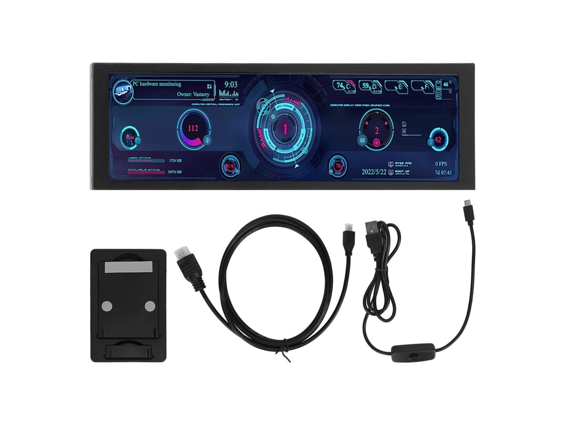 Monitor Tela Exibição Temperatura Hardware Placa Driver Hdmi Secundária Chassi Ips 7,9 Polegadas Painel Aida64 EOOCOO