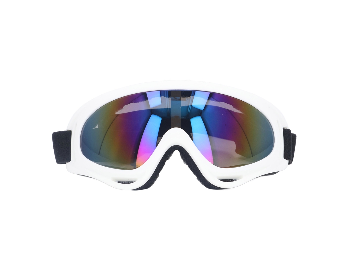 Óculos de Sol para Cães com Proteção UV, Lentes Coloridas e Design Windproof, Óculos Grandes para Cães com Armação Branca